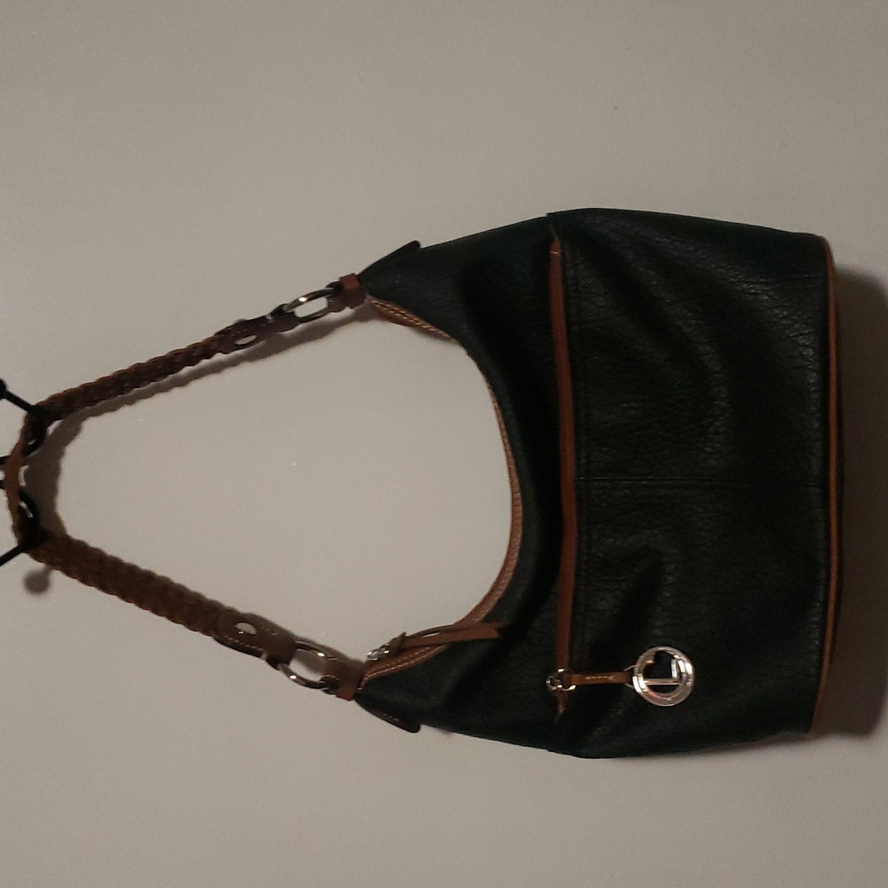 Chic Black and Brown Women's Leather Hand Bag